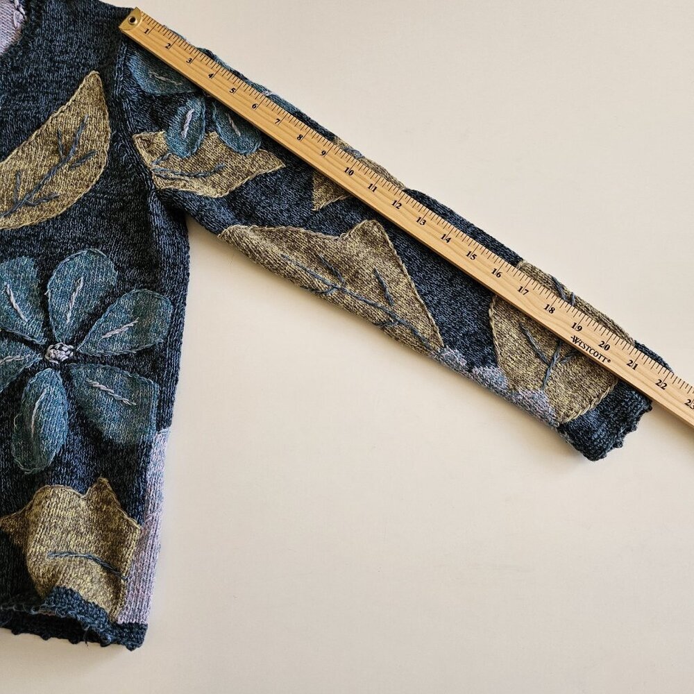 Vtg Sigrid Olsen Knit Cardigan Womens M Multicolor LS Buttons Boho Floral Boho - Picture 5 of 16